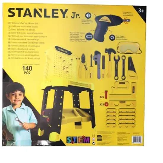 Red Tool Box Stanley Jr. Workbench Mega Tool Set | 140 Pieces image {1}