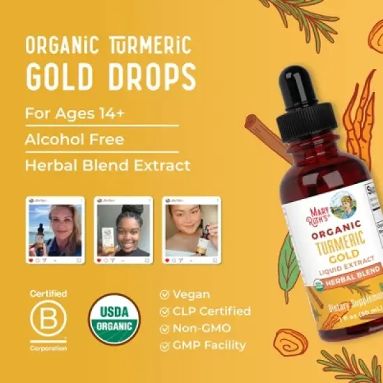 MaryRuth's Turmeric Gold Drops, Org, 1 oz image {9}