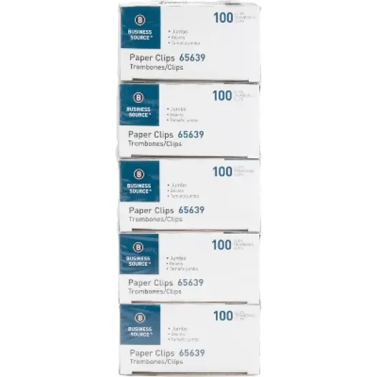 Business Source Paper Clips Jumbo 1000pk Silver image {3}