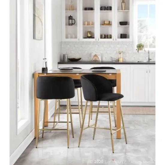 Set of 2 Fran Contemporary Counter Height Barstools - LumiSource image {18}
