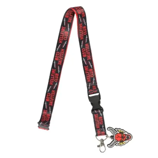 Stranger Things Hellfire Club Lanyard with Breakaway Metal Charm and ID Sleeve image {3}
