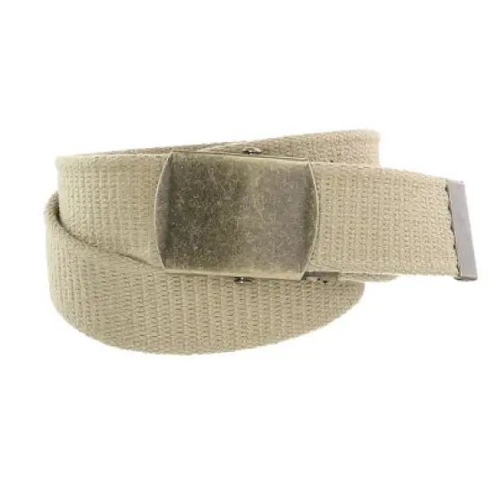 CTM Cotton Web 1.5 Inch Adjustable Military Buckle Belt image {4}