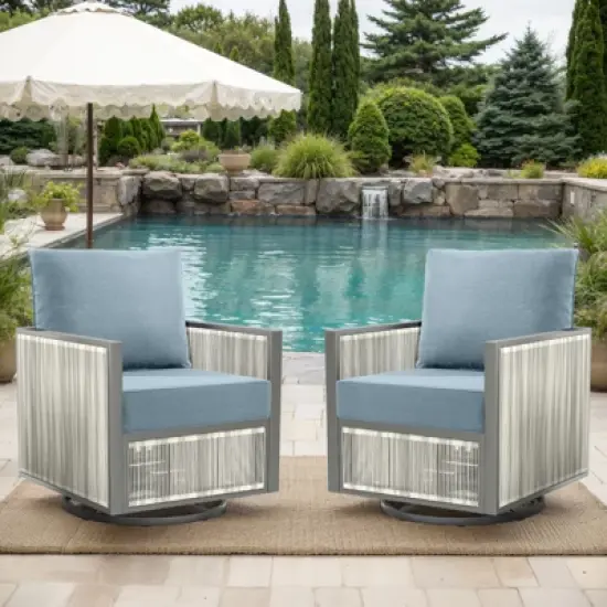 Gymojoy Outdoor Deep Seat Cushion Set 24 x 24 x 6 Inch - 5 Pair image {2}