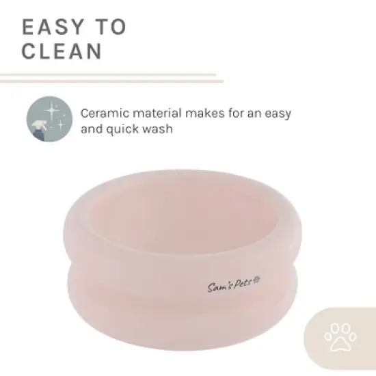 Sam's Pets Tall Tulip Pet Bowl In Glossy Pink image {6}