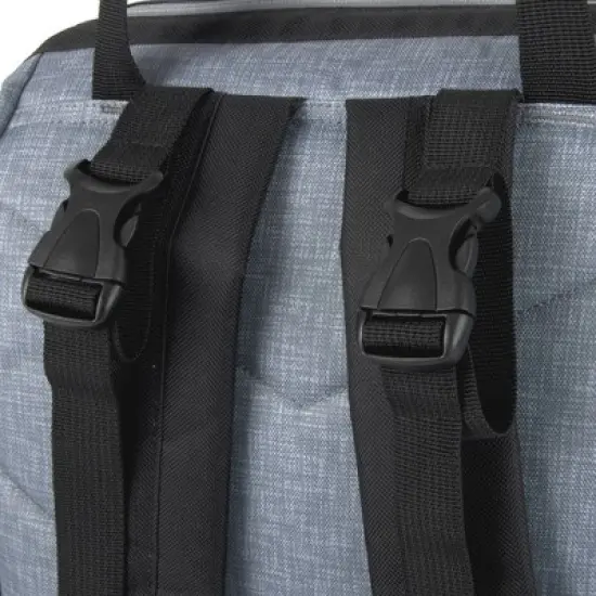 Baby Essentials Quilted Frame Diaper Backpack - Gray/Black image {10}