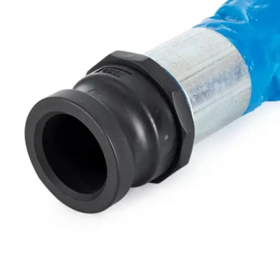 Apache 98138045 2" Diameter 50' Long Reinforced PVC Lay-Flat Discharge Pool Fuel Sump-Pump Hose with Aluminum Short-Shank Connections, Blue (2 Pack) image {4}