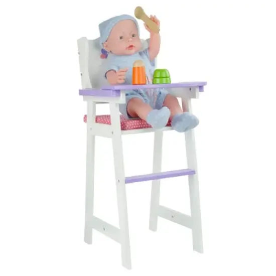 Olivia's Little World Little Princess Kids Baby Doll High Chair, Purple image {6}