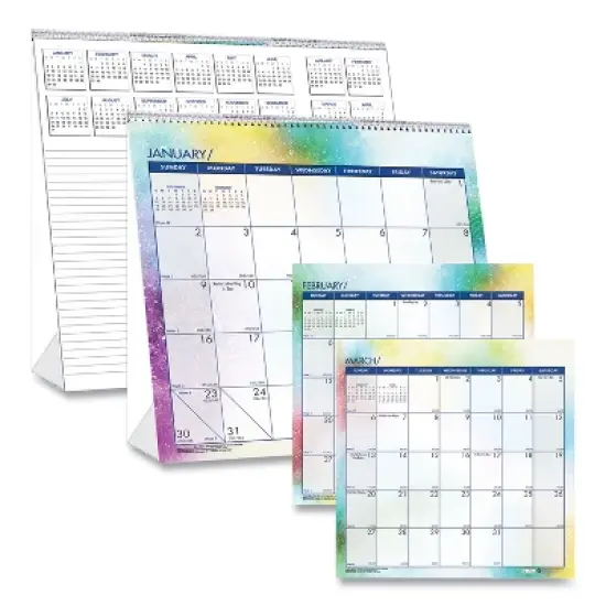 Recycled Cosmos Tent Calendar, Night Sky Artwork, 6 x 6, White/Multicolor Sheets, 12-Month (Jan to Dec): 2026 image {5}