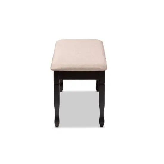 Corey Fabric Upholstered and Wood Dining Bench - Baxton Studio image {2}