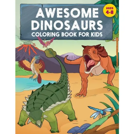 Awesome Dinosaurs Coloring Book for Kids - by  Rockridge Press (Paperback) image {1}