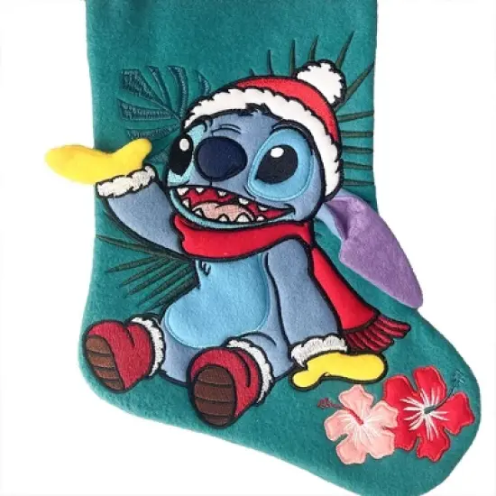 WondaPop Stitch Santa Hat Applique Christmas Stocking image {1}