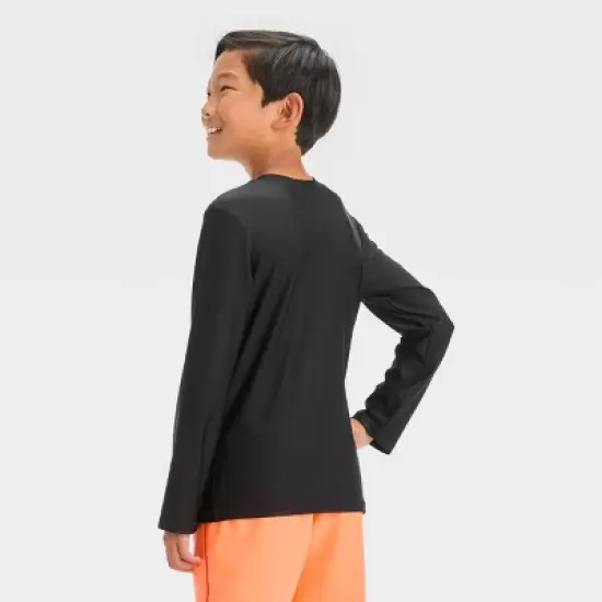 Boys' Marvel Fictitious Character Rash Guard Top - Black image {2}