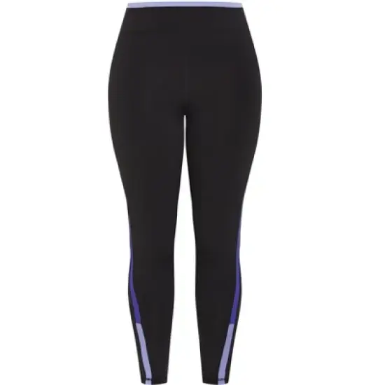 Women's Plus Size Splice Panel Legging - black | AVENUE LEISURE image {2}