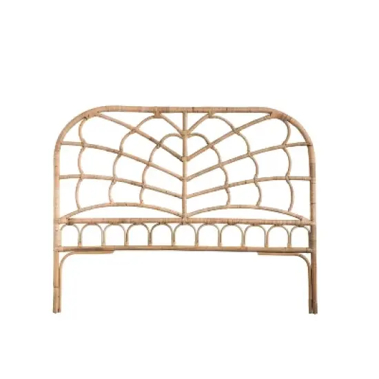 Storied Home Rattan Arched Headboard Natural image {3}