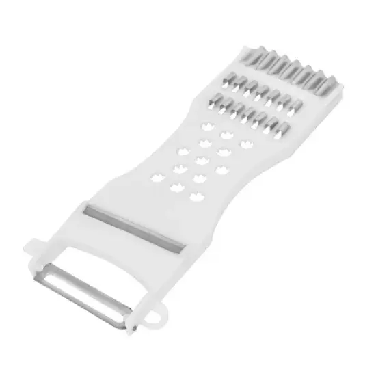 Unique Bargains Plastic Metal Multi-functional Durable Peeler 6.7" x 2.8" x 0.4" White 1 Pc image {3}
