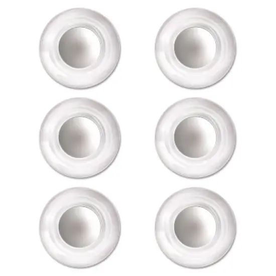 Quartet Rare Earth Magnets Clear 3/4" Diameter 6 per Pack 85391 image {2}
