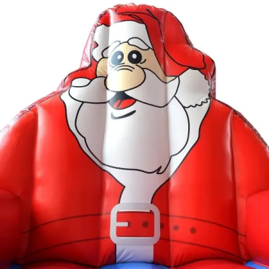Costway Inflatable Santa Claus Water Park Castle Jumper Christmas Bounce House Without Blower image {3}