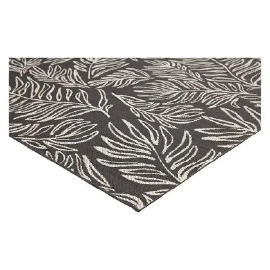 30" x 50" Leaves Outdoor Rug Black - Project 62&trade; image {2}