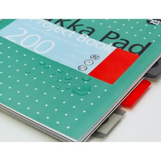 Pukka Pads Metallic Green Letter Sized Subject Divider Notebook - Pack 3 image {5}