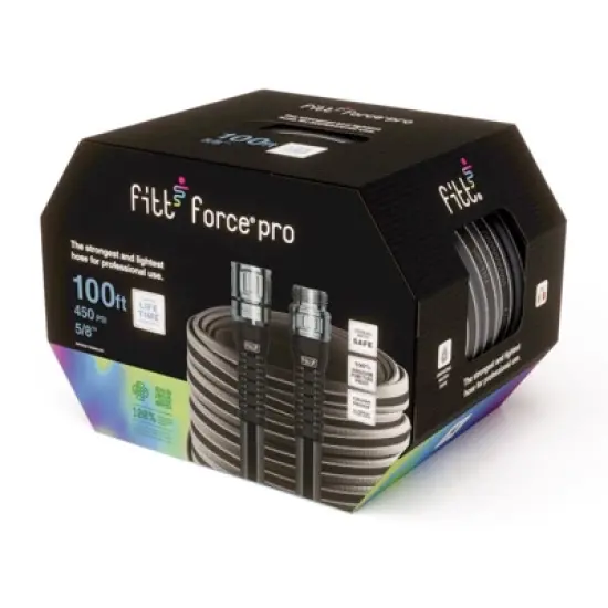 Fitt Force Pro 5/8 in. D X 100 ft. L Heavy Duty Premium Grade Garden Hose (Case of 4) image {1}