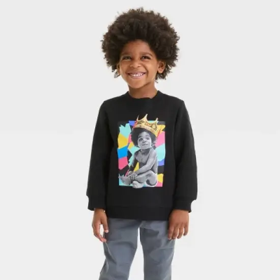 Toddler Boys' Merch Traffic Notorious Big Pullover Sweatshirt - Black image {3}