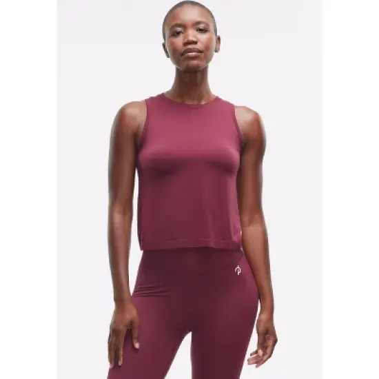 Peloton Women's Seamless Muscle Tank, Red Grape image {4}
