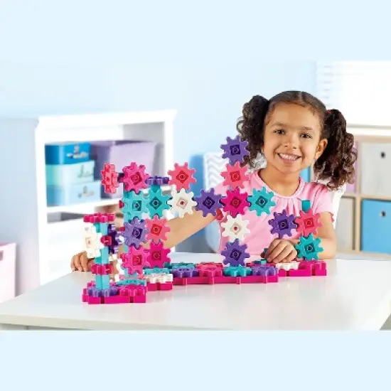 Learning Resources Gears! Gears! Gears! Deluxe Building Set, 100 Pieces, Pink image {3}
