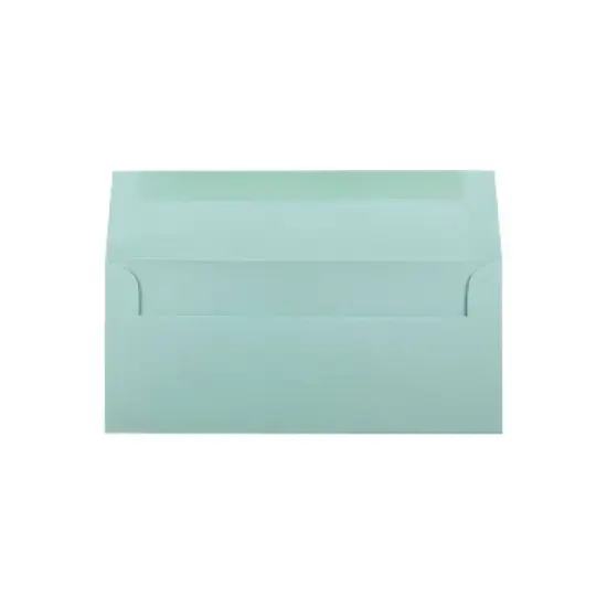 JAM Paper #10 Business Envelopes 4.125 x 9.5 Aqua Blue 1523976 image {1}