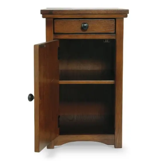 Laflorn Chairside End Side Table with USB Ports and Outlets Brown - Signature Design by Ashley image {8}