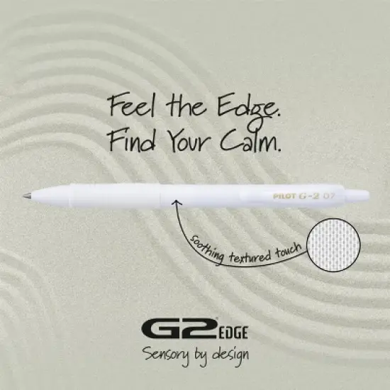 Pilot 5pk G2 Edge Black & White Barrels Gel Pens Fine Point 0.7mm Black Ink image {3}