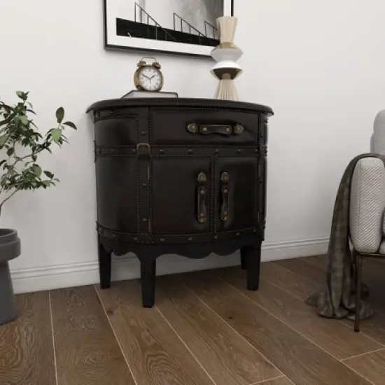 Wood Half Moon Buffet Dark Espresso - Olivia & May image {6}