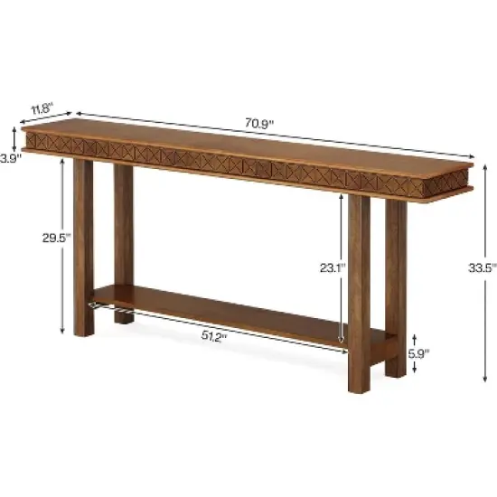 Tribesigns 70.9" Wood Entryway Console Table image {6}