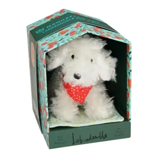Manhattan Toy Bed & Biscuit Labradoodle Plush Puppy Dog & Keepsake Dog House with Mini-Storybook in Hidden Drawer image {7}