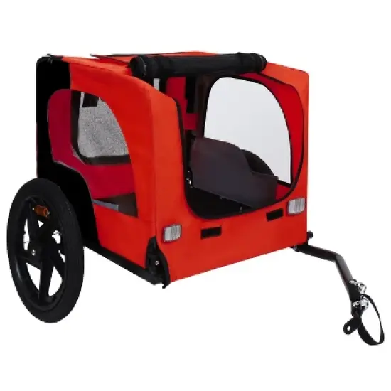 Pet Bike Trailer Dog Cart for Bicycle,Suitable for Small and Medium Pets, Easy Folding Cart Frame, Quick Release Wheel, Non-Slip Floor, Internal Leash image {11}