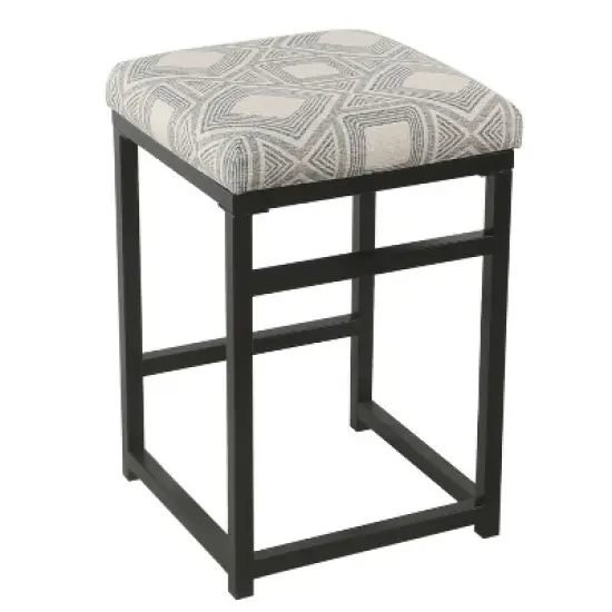 Open Back Metal Counter Height Barstool - HomePop image {10}