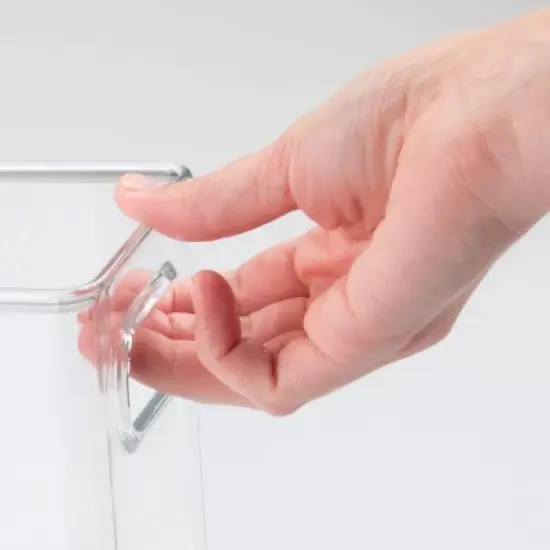 iDesign Set of 4 Pantry Storage Bins with Handles - Clear image {4}