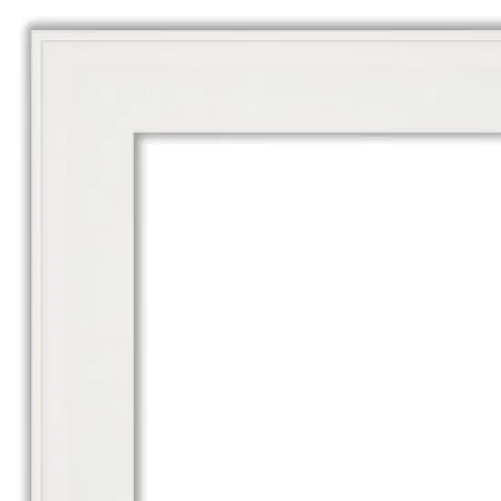 Amanti Art Vanity White Narrow Framed Corkboard, Natural Cork image {1}