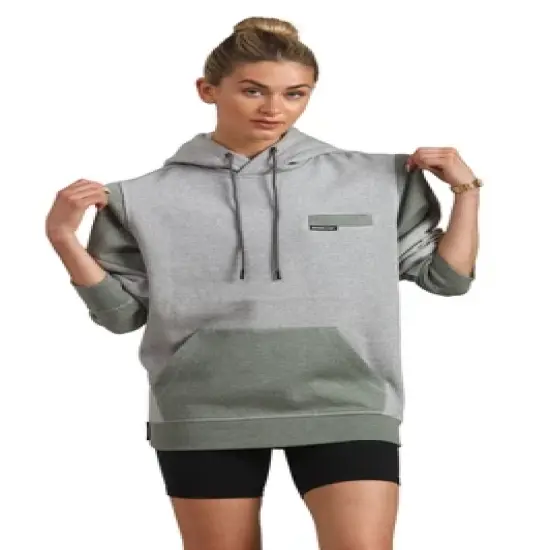 Members Only Women's Colorblock Pullover Oversized Hooded Sweatshirt image {4}