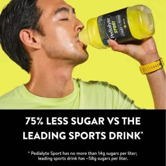 Pedialyte Sport Electrolyte Solution Hydration Drink - Lemon Lime - 33.8 fl oz image {4}