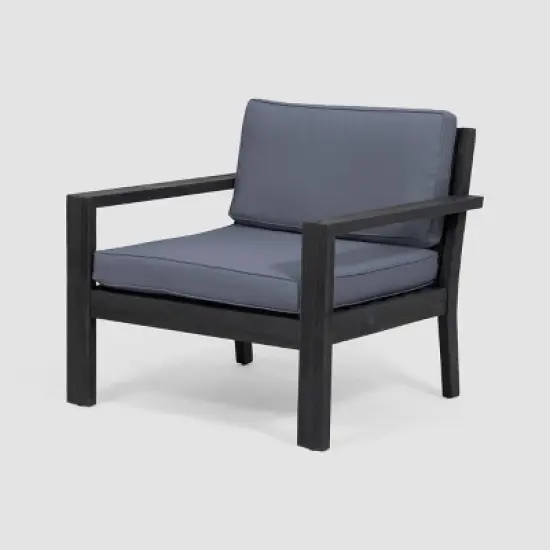 Santa Ana 4pc Gray Acacia Wood Conversation Set - Christopher Knight Home image {2}