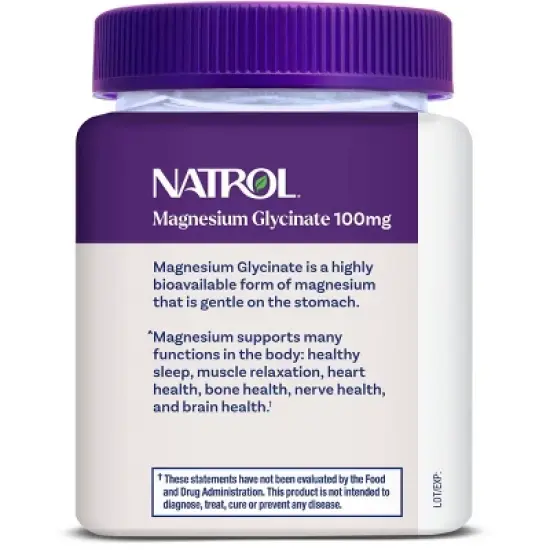 Natrol High Absorption Magnesium Glycinate 100mg Soft Chews for Healthy Sleep and Body - Cherry Lemon - 30ct image {6}