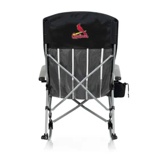 MLB St. Louis Cardinals Outdoor Rocking Camp Chair - Black image {1}