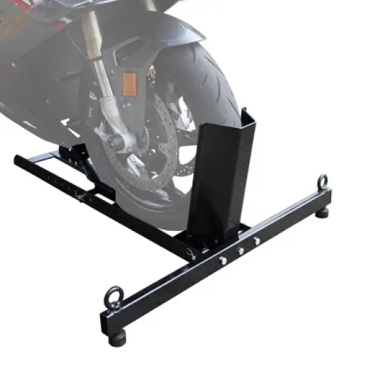 Adjustable Motorcycle Wheel Chock Stand Heavy Duty 1800lb Weight Capacity, Stand Steel Construction Motorcycle Stand Holder for 15"-22" Wheels image {12}