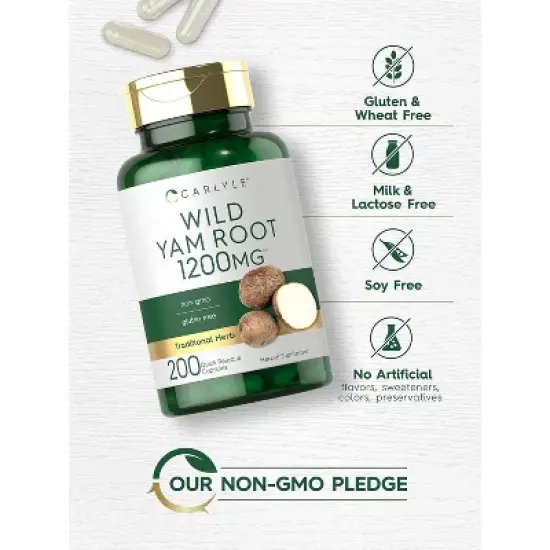 Carlyle Wild Yam Root 1200mg | 200 Capsules image {3}