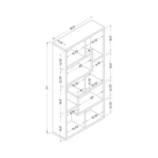 71" Highpoint Bookcase - HOMES: Inside + Out image {3}