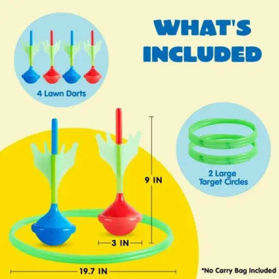 Joyfy Glow-in-the-Dark Lawn Darts Game Set for All Ages - Safe Soft-Tip Outdoor Darts for Family Fun, Camping, and Backyard Activities image {2}