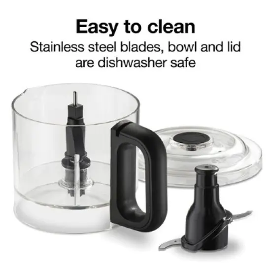 Proctor Silex 3.5 Cup Food Chopper Gray - 72870: Electric Veggie Chopper & Dicer, Dishwasher-Safe, 350W, Silver image {6}