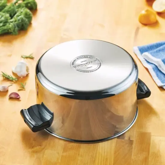 Farberware Classic Series 6qt Stainless Steel Stockpot with Lid SIlver image {4}