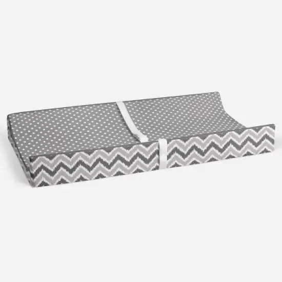Bacati - MixNMatch Gray Pin Dots Changing Pad Cover image {2}
