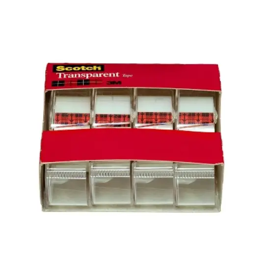 Scotch&reg; Transparent Tape, 3/4 in. x 275 in., 4 Dispensers/Pack: Gift Wrap & Packing Tape, Clear, Plastic, Refill image {10}
